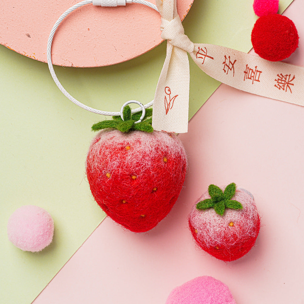 Wholesale Wool Felt Simulated Fruit Keychain